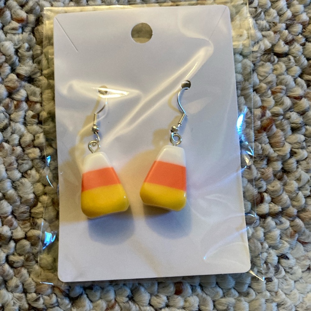 “ Candy corn” earrings.